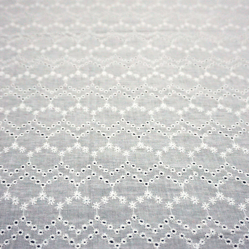 Eyelet Dress Women's Embroidered Fabric for Women's Wear Wholesale Sup 3